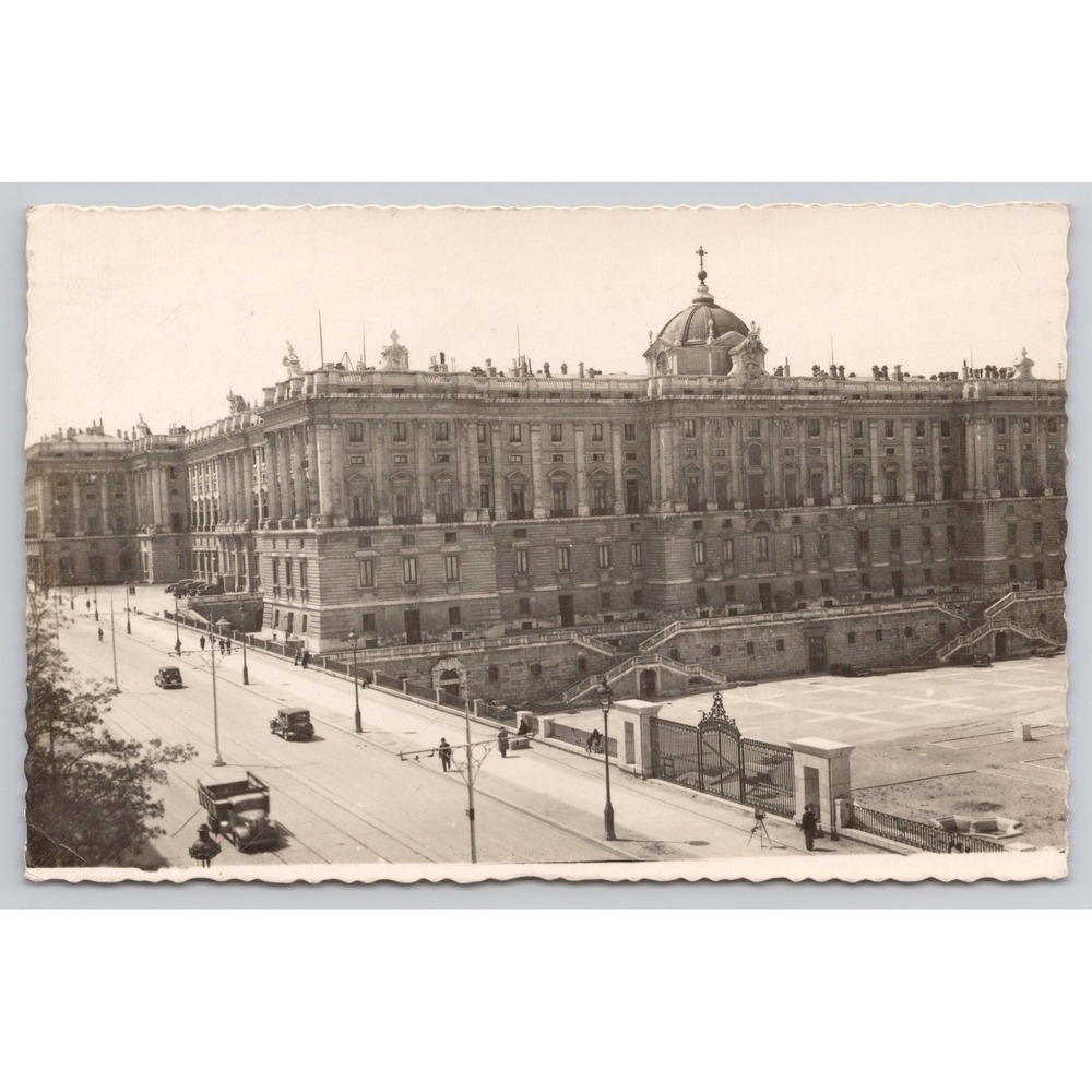Vintage Royal Palace Madrid Spain‎ RPPC Postcard Old Photo Collectible